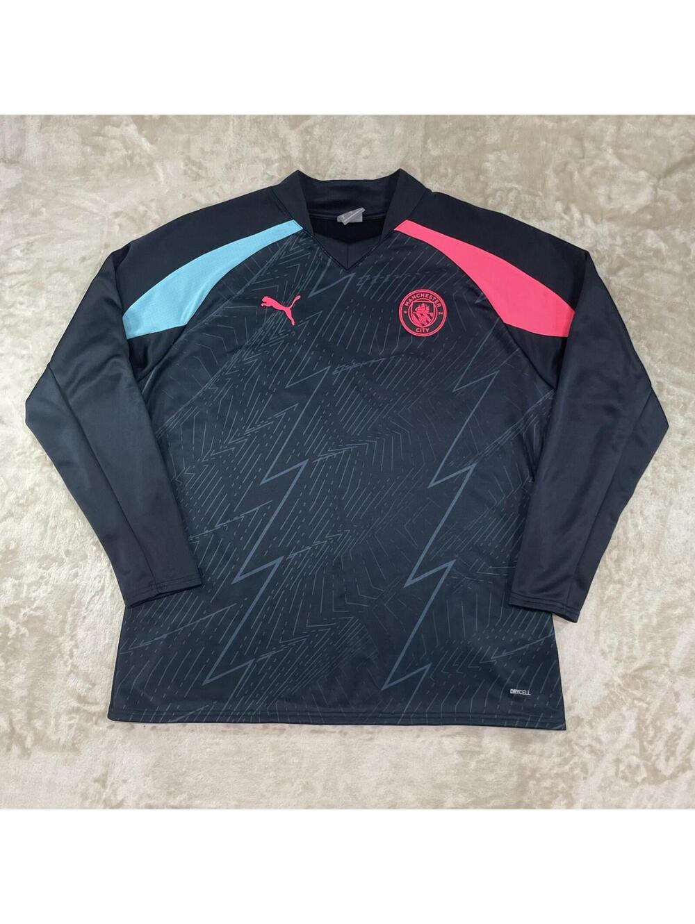 Manchester City MCFC Puma 23/24 Soccer PreMatch Sweat Jersey Drycell Shirt XL
